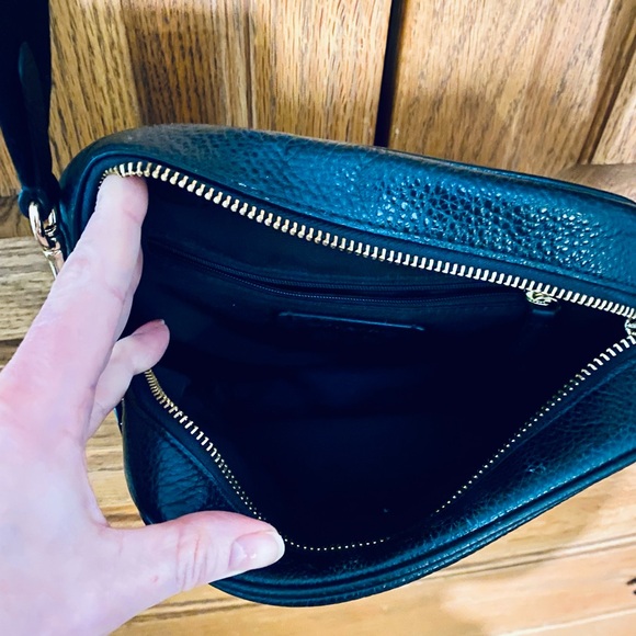 Coach Aqua Leather Crossbody Dempsey Camera Bag with removable strap - Picture 7 of 10